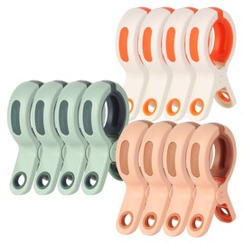 ACOMTUO Pack of 12 Large Clothes Pegs, Towel Clips for Beach Loungers, Beach Towel Clips, Clips for Beach Loungers, Beach Towel, Bed Linen, Pool Chair