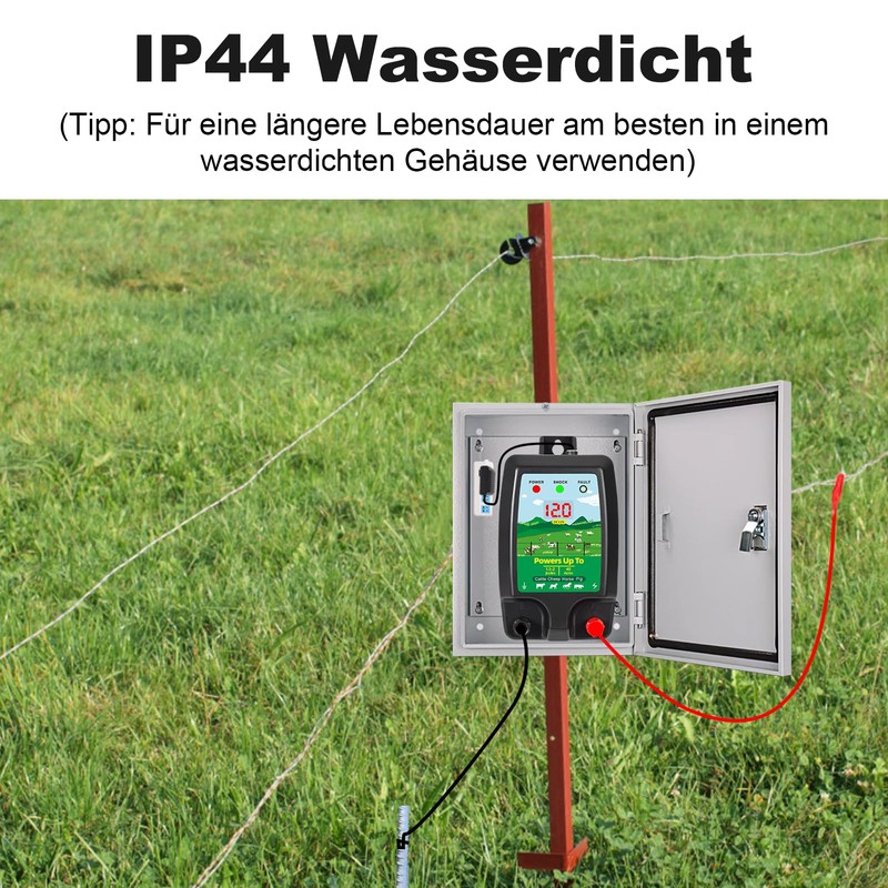 SROCHN Electric Fence Device with LCD Display, 10 km Range,