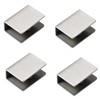 Leliafleury 4Pcs Adjustable Glass Shelf Brackets 10mm Stainless Steel Glass
