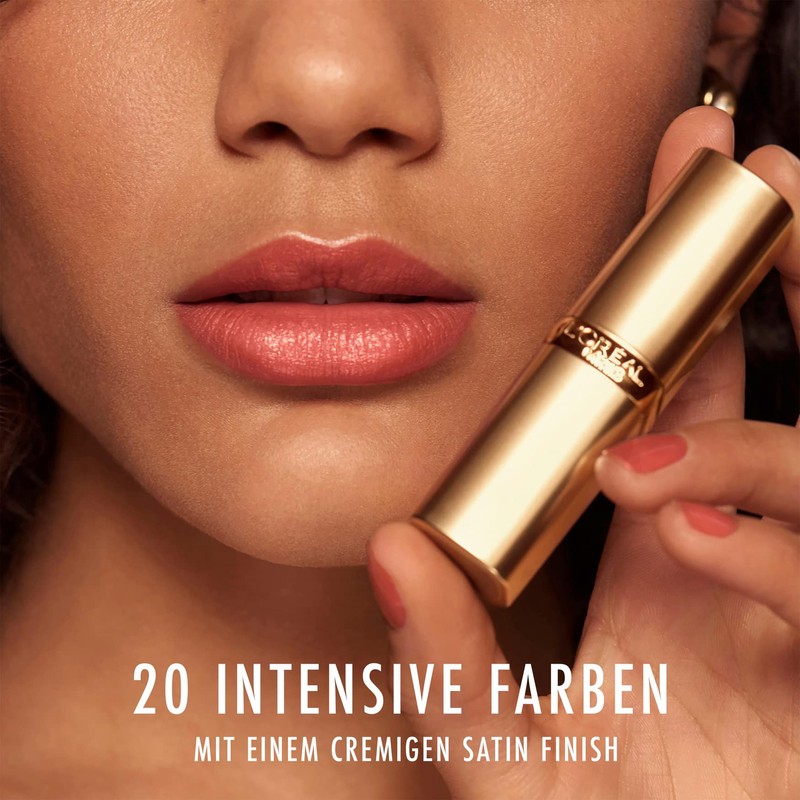 L'OrÃ©al Paris Pflegender Lippenstift mit Satin Finish, Argan-Ãl und Vitamin