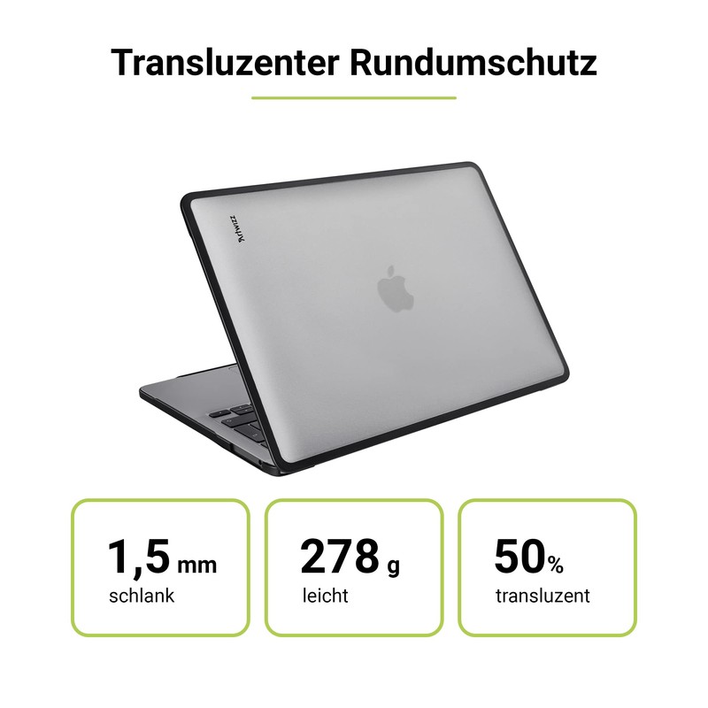 Artwizz IcedClip Protective Case Compatible with MacBook Air 13 (2024