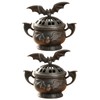 2 Pack Mini Cone Incense Holder MetalBat-Shaped Incense Burner for