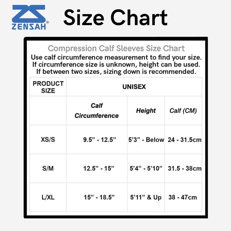 Zensah Compression Leg Sleeves, Blue, X-Small/Small
