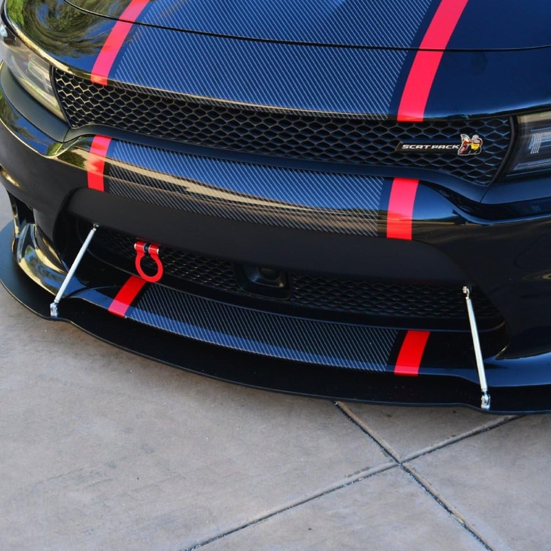 ZL1 Addons Adjustable Splitter Rods/Splitter Supports (6", Natural Billet Aluminum)