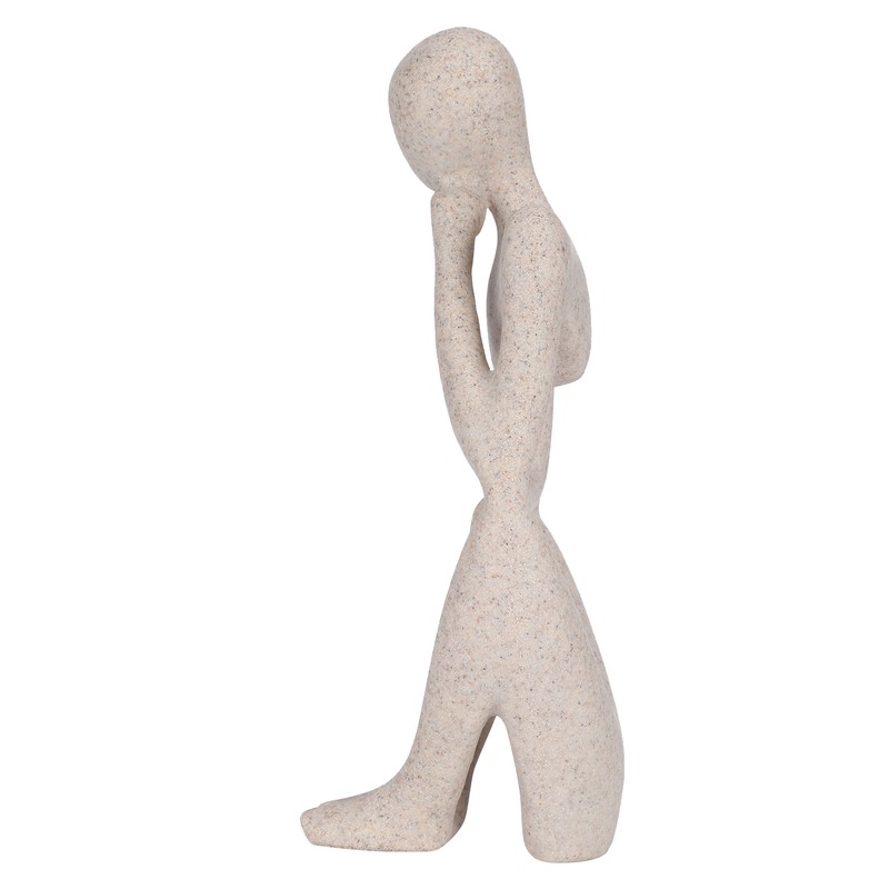 Resin Thinker Sculpture Abstract Statue Collectible Figurine Home Office Desktop