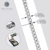 NKlaus 925 Sterling Silver Curb Chain Byzantine Chain 1.40 mm