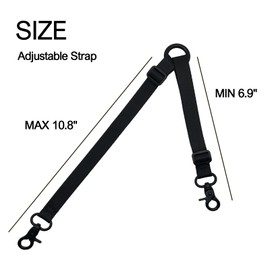 Double Headed Hook pet Safety Nylon 2-Way Coupler with Nickel-Plated Swivel Clip (DK0970-BLK-UP-1P)