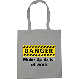 Hippowarehouse Danger Make Up Artist at work Tote Shopping Gym Beach Bag 42cm x38cm, 10 litres
