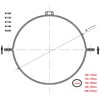 Beekeg Stove Pipe Holder, Mounting Clamp with Dowels, Throttle Valve,