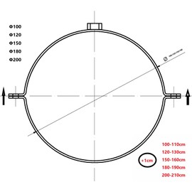 Beekeg Stove Pipe Holder, Mounting Clamp with Dowels, Throttle Valve, Smoke Pipe, Stove Pipe Holder, Pipe Clamp, Stove Pipe Holder (Smoke Pipe Clamp 100 mm)