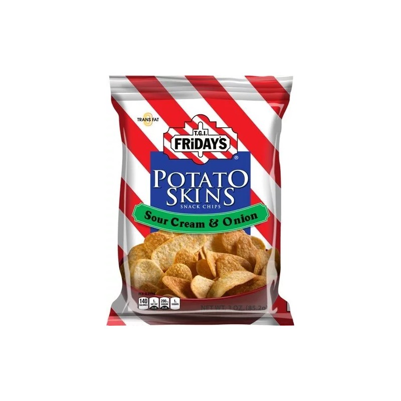 TGI Friday's Potato Skins Snack Chips, Sour Cream & Onion,