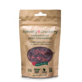 Honestly Cranberry - Unsweetened Dried Cranberries - No Added Sugars, Juices, or Oils - Non-GMO - Wisconsin Grown (12-1 oz)