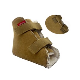 Vogana Fuzzy Heel Protection Pads for Bedsores Pressure Sores Rehabilitation Ulcer Prevention Widened Adjustable Easy To Fix Unisex Khaki 1 Piece