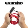 Candado Llave Cadena Para Bicicleta Alta Seguridad 8x1500mm (Rojo)
