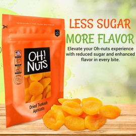 Dried ApricotsTurkish | 1 lb - Dried Fruit | No Sugar Added | Dehydrated Fruit Bites | Packed in New York Zip-Seal Bag for Exceptional Freshness by Oh Nuts