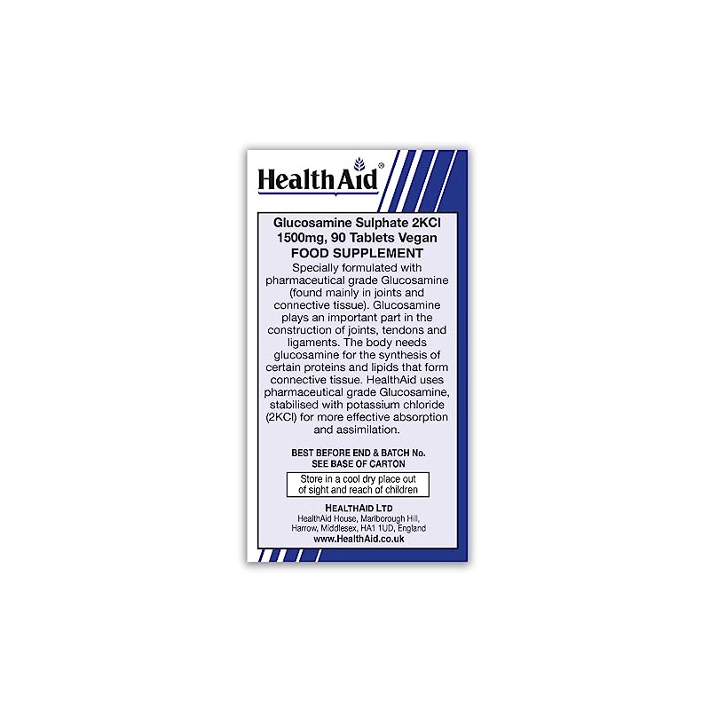 HealthAid Glucosamine Sulphate 2KCl 1500mg - 90 Tablets