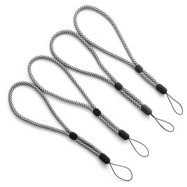trage.band® Short Adjustable Wrist Strap Pack of 4 Black/White