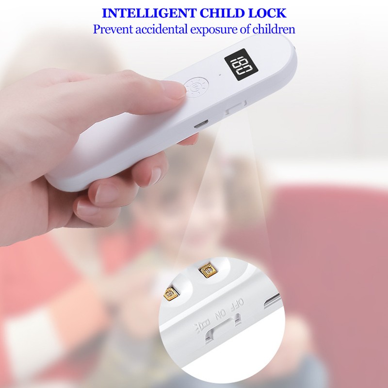 UV LED Cleaning Light USB Rechargeable Handheld Ultraviolet Cleaning Light