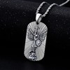 SLIACETE 925 Sterling Silver St Michael/St Christopher Necklace for Men