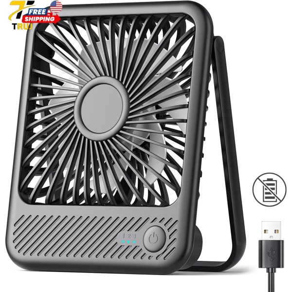 USB Desk Fan Strong Wind Ultra Quiet Small Personal Fan