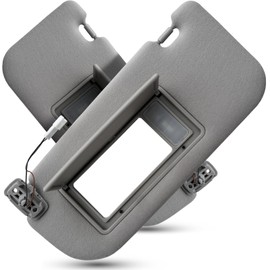 Sun Visor with Mirror Fit for KIA SPORTAGE 2.0L & 2.7L 2005-2010 Replace 85201 1F210LX, 85201-1F201LX, 85201-1F201-LX (Left &Right Gey(with Light))