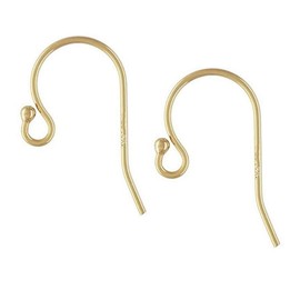 Adabele - Juego de 20 ganchos de plata de ley chapada en oro real con forma de bola de pescado de 20 mm (cable fuerte de 0,8 mm/calibre 20/0,04 pulgadas) para hacer joyas SS236-8