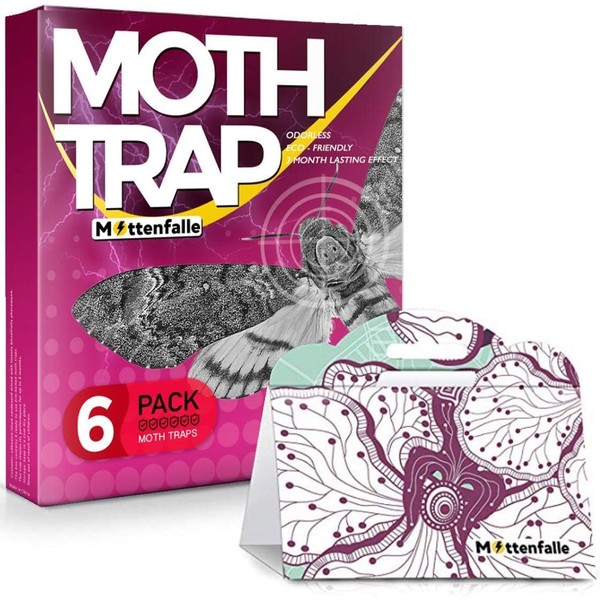  Mottenfalle Clothes Moth Traps 6-Pack - Prime Safe Non-Toxic