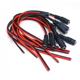 DC Power Cable & Jack for CCTV Camera Connector BL05726 Female 100ea
