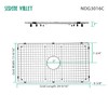 Serene Valley Sink Bottom Grid 29-1/2" X 15-9/16", Centered Drain