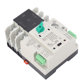Automatic Transfer Switch, 110VAC 63A Generator Changeover Switch 3P Efficient Power Timer 35mm DIN Rail Mounting Power Transfer, Transfer Switches