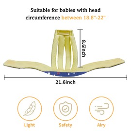 IULONEE Baby Head Protector Baby Protection Helmets Infant Walking Protective Cap Adjustable Baby Crawling Helmet Baby Safety Helmet Protective Baby Helmet for Kid Learning to Walk (Starry Blue)