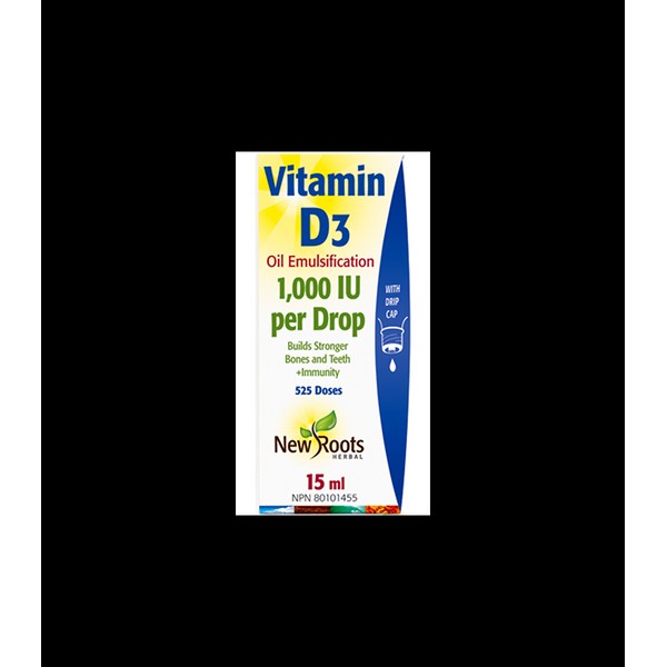 New Roots Vitamin D3 Liquid 1,000 IU 15 ml