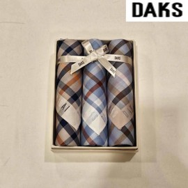 Daks 대구백화점 닥스남녀3매 선염 손수건 세트(DEO301번) Daegu Department Store Daks Men's and Women's 3-Piece Dyed Handkerchief Set (Model DEO301)