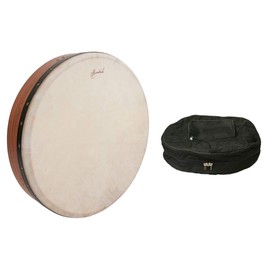 Roosebeck Bodhran Drum Package Includes: Irish Bodhran Tunable Drum W/Tipper, Red Cedar and Deluxe Quilted Case for 18" Drums