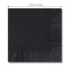 Black Beverage Napkins / 100 Count 3 Ply 4 3/4"
