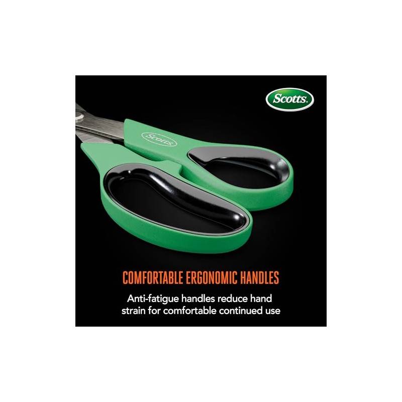 Scotts 8 in. All-Purpose Steel Garden Utility Shears with Serrated