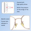 TORWOL Glasses Nose Pad, Non-Slip Soft Nose Replacement Pads, Nose