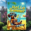 BlissYard Hello Summer Garden Flag Dachshund Dog Flag 12x18 Inch