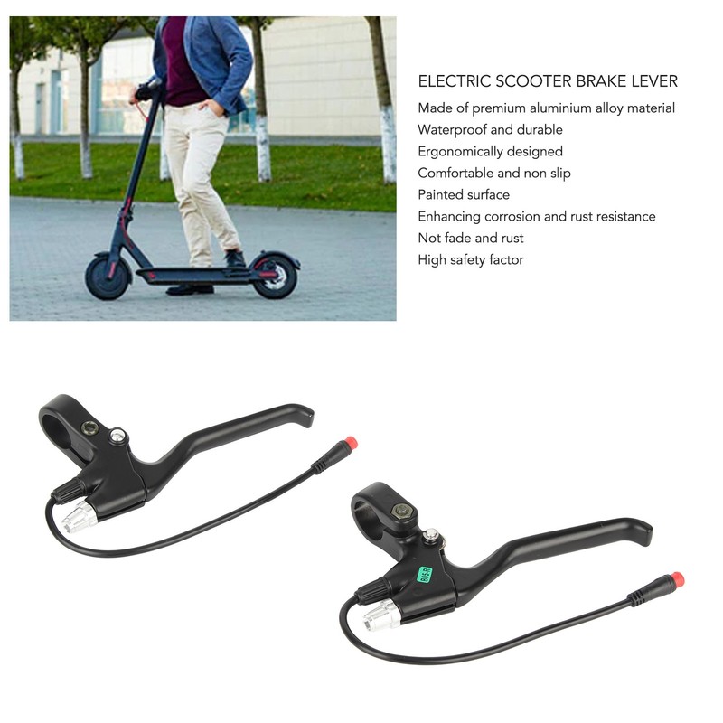 S866 One Pair Electric Scooter Brake Lever Aluminium Alloy Antiskid