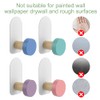 5pcs Self-Adhesive Kids Coat Hooks, Cartoon Animal Pattern Wooden Hooks