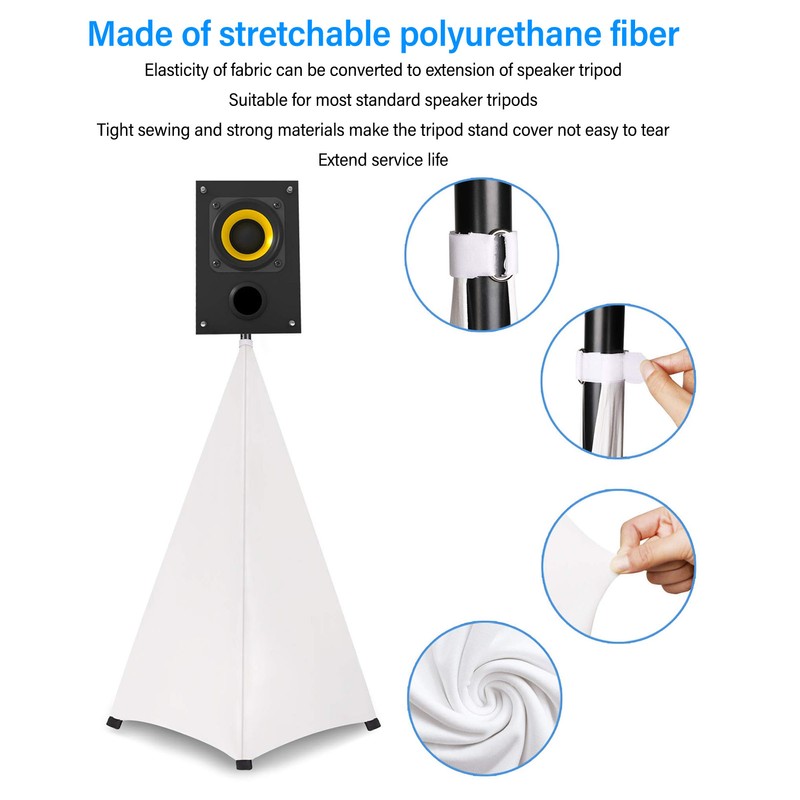 Speaker Stand Cover DJ Tripod Stretch Skirt Adjustable Stretchable Polyurethane