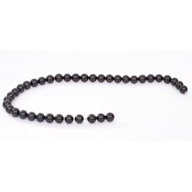 Igox Shungite Beads Chain Strand 8 mm Stone - Natural Shungite Stones Crystal Protection Sacred Meditation Energy