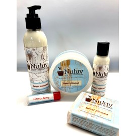 Sweet ALmond Skin Care Gift Set with Cherry Berry Chappie