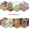 PACIOCEAN 8 Sets 3D Sticker Scene，Cute Cartoon Scenery Stickers，Make Your
