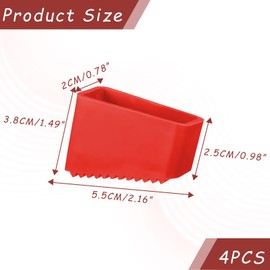 4 x 50 x 20 mm ladder feet, rubber feet for ladders, rubber ladder feet, protective caps for ladders, non-slip ladder foot cover, ladder feet, universal ladder foot covers for home workers
