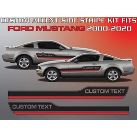 Custom Accent Stripe Kit Double Sided Graphic Decal Sticker Fits & Compatible with Ford Mustang (Any Color You Want)