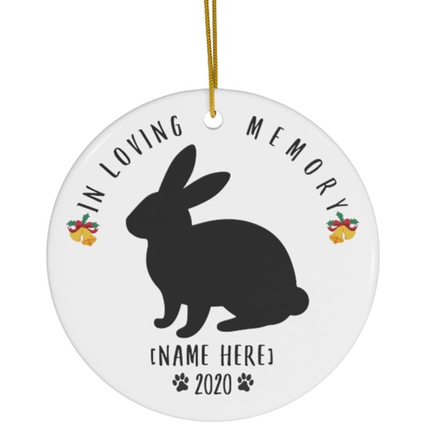 Personalized Name Custom Year Rabbit Silhouette Gifts New Years 2025