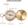 Camping Survival Compass, Classic Pocket Style Metal Copper Clamshell Compass,