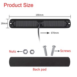 Teguangmei Emergency Warning Strobe Lights, Universal 2 Pack 24 LED 72W Flashing Surface Mount Red Caution Construction Hazard Strobe Light Bar for Car Vehicle Truck Boat ATVs 12-24V