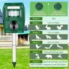 Qualirey Animal Repellers Solar Deterrent Devices Green Waterproof Ultrasonic Deer